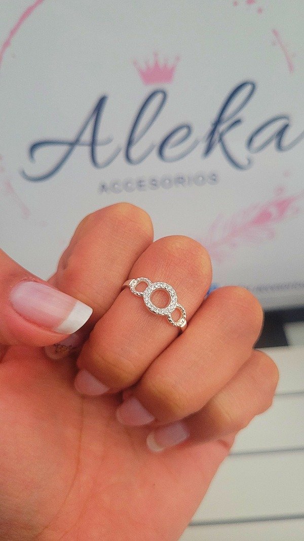 Producto - Anillo círculo micropave de plata 925 - 0