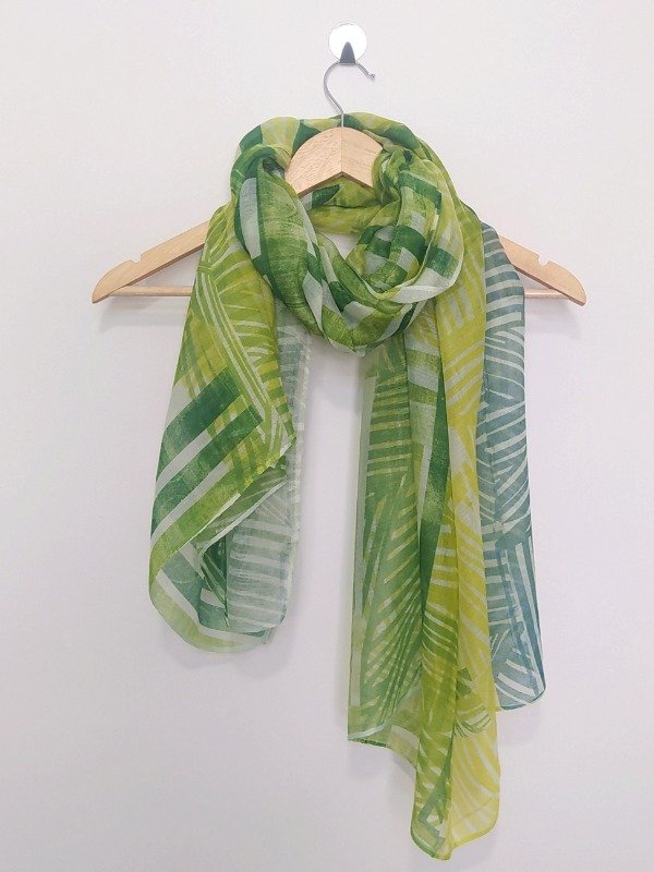 Producto - Pañuelo MEGA -verde agua estampa en tonos verde- - 1
