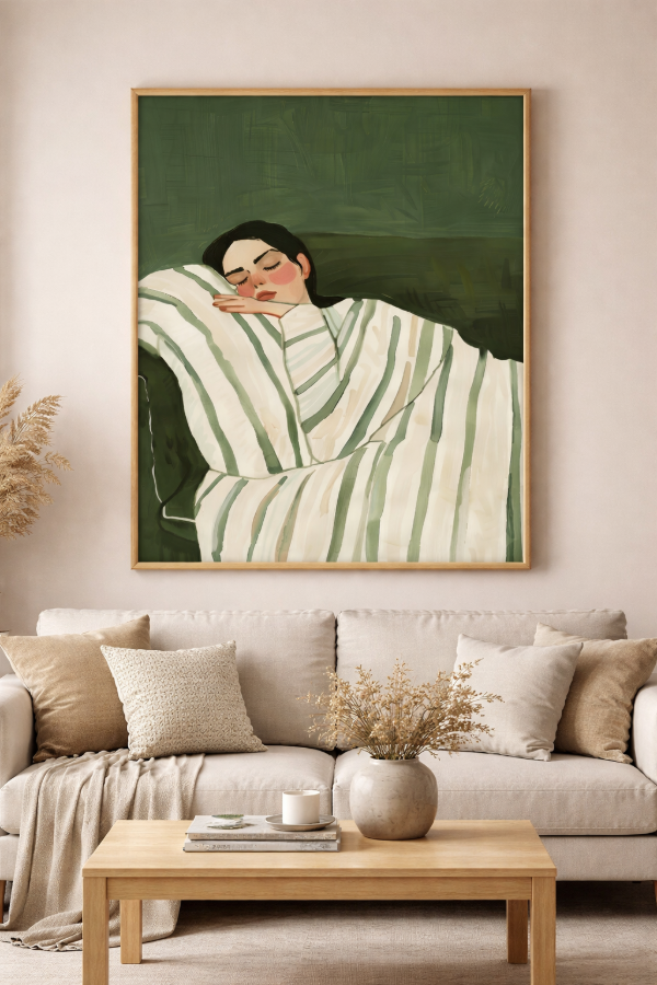 Producto - SIESTA cuadro de mujer descansando