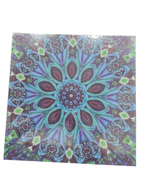 Producto - Kit De Pintura Con Diamantes Diamond Painting Bastidor 30X30cm Mandala - Celeste