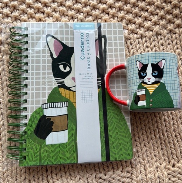 Producto - Agenda + Taza de gatito