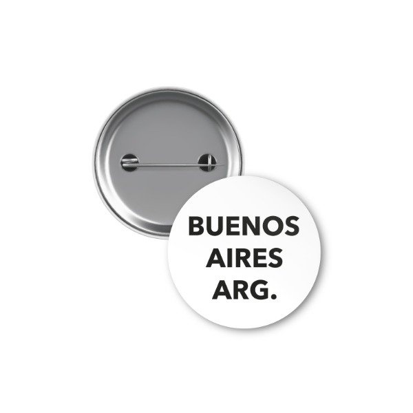 Producto - Pin Botón BUENOS AIRES ARG. BLANCO