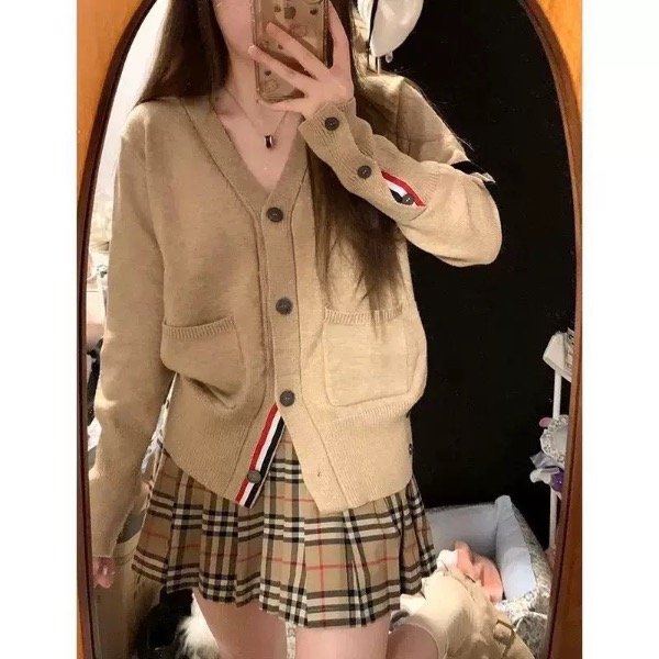 Producto - Conjunto Cardigan Falda Cuadrillé