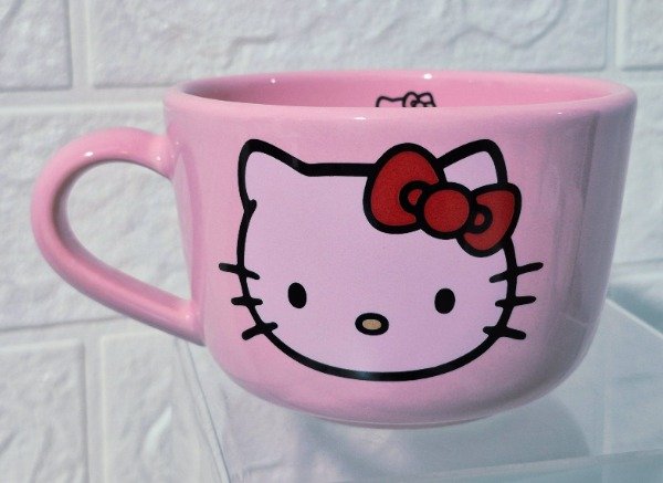 Producto - Tazón Hello Kitty rosa y blanco 500 cc
