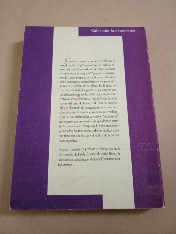Producto - Legisladores e intérpretes - Zygmunt Bauman - UNQ 1997 - 1