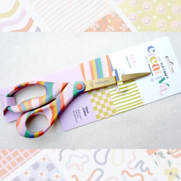 Producto - Tijera Crafter - Ibi Craft - ergonómica 22,8 cm - Colección Creativa Papeleando