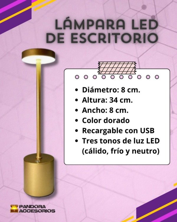 Producto - Lámpara Led De Escritorio Táctil