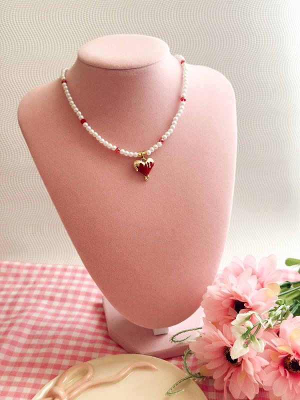 Producto - Collar Corazón Derretido Cristal