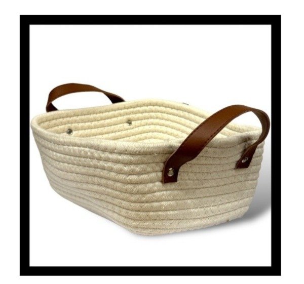 Producto - Canasta con manijas de cuero