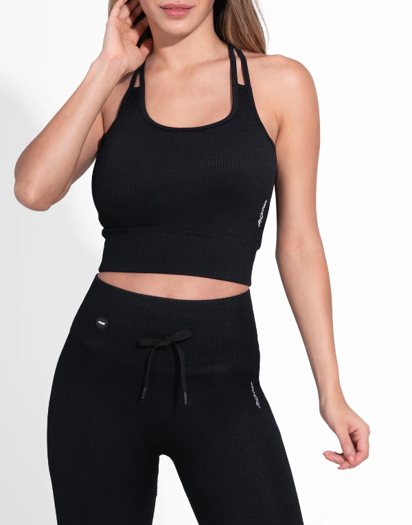 Producto - BLACK CORD TOP SEAMLESS touche