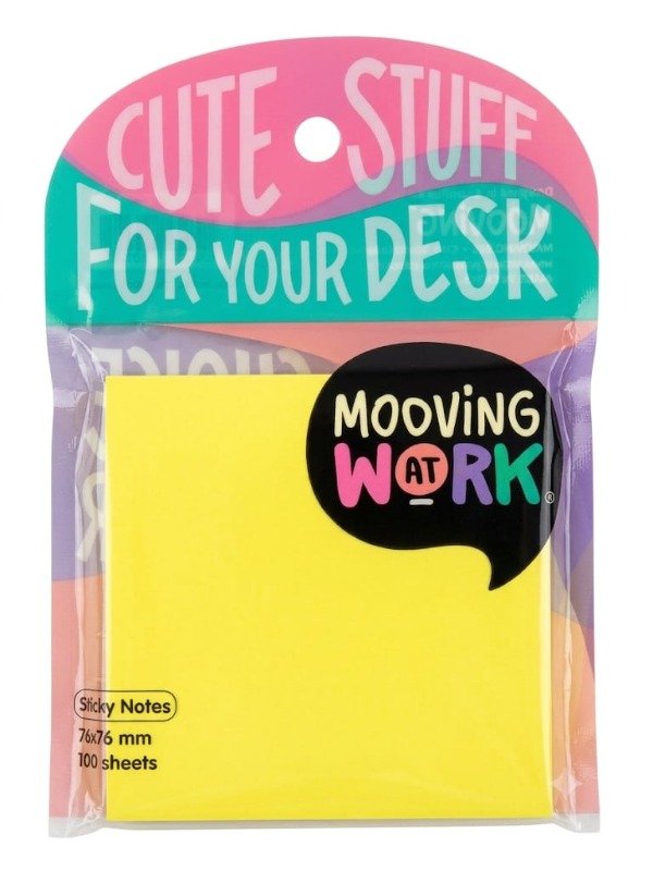 Producto - Notas Adhesivas Mooving Amarillas Flúo - 76x76 - 100 hojas.