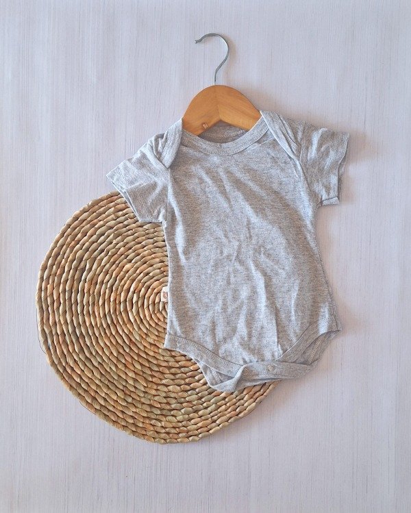 Producto - Body Algodón Jersey Gris MC