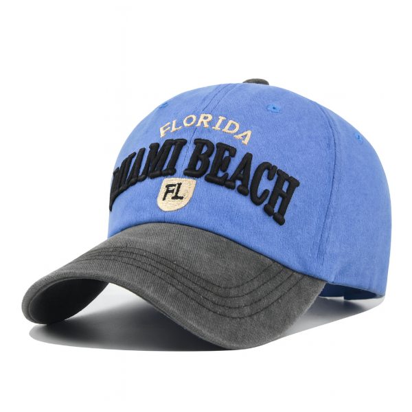 Producto - Miami Beach Azul gorra Importada Algodon Ajustable Unisex