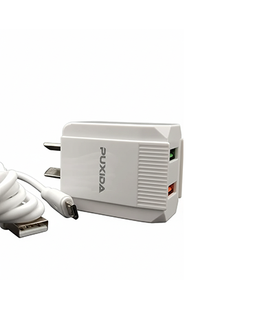 Producto - Cargador Carga Rapida   Puxida 2 Usb 3,1 a Blanco - 2
