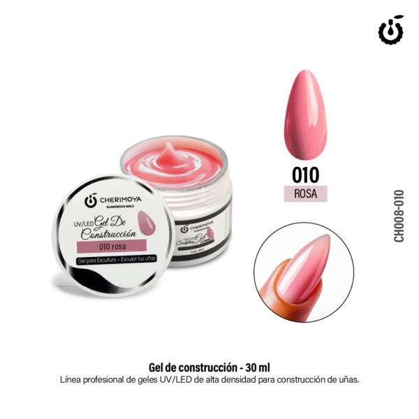 Producto - Cherimoya Gel de Construccion x30ml 010 Rosa