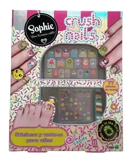 Producto - Sophie Crush Nails Stickers Y Tattoos Decora Uñas