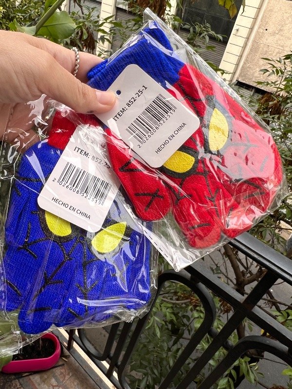 Producto - 2 pares de guantes hombre araña