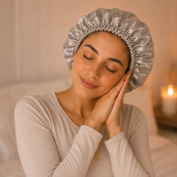Producto - Cofia de Satén para Dormir - Gorro de Satén para el Cabello - 3
