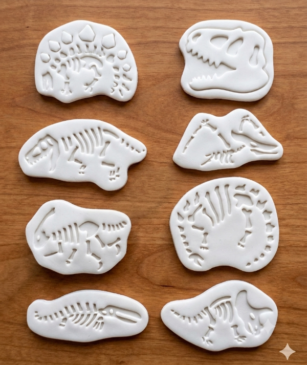Producto - Kit cortantes fósiles dinosaurios