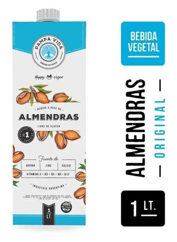 Producto - Leche de almendras Pampa Vida original 1litro