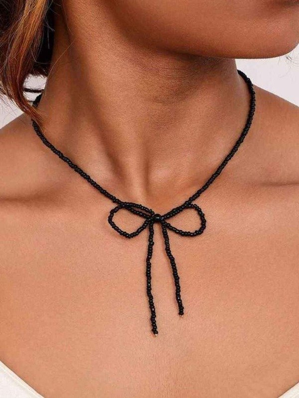 Producto - Choker moño de mostacillas