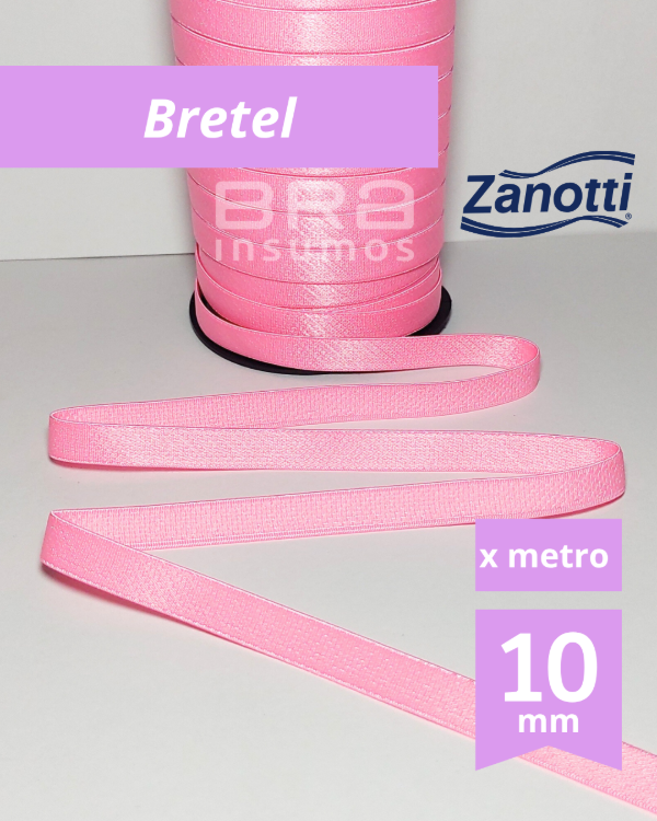 Producto - Bretel Papiro Zanotti 10 mm - Rosa Barbie (x Metro)