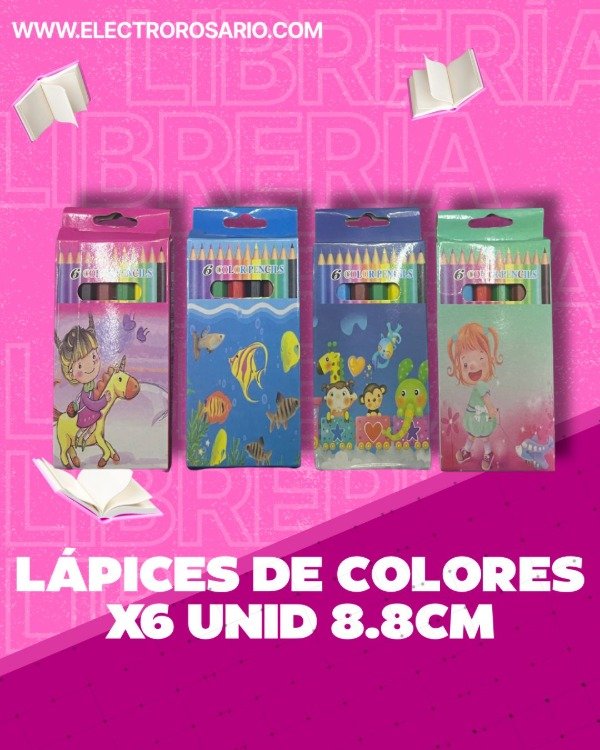 Producto - LAPICES DE COLORES X 6 UNID 8.8CM