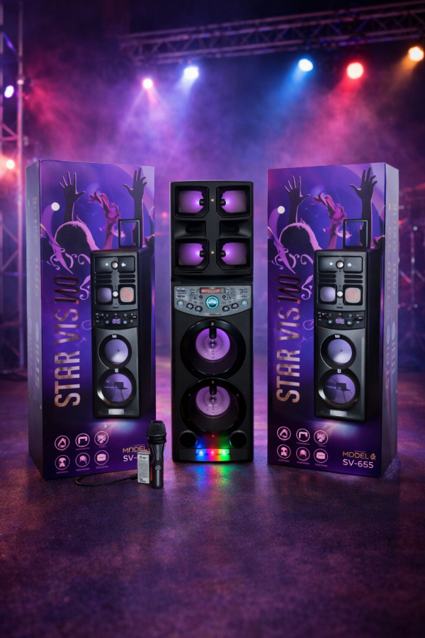 Producto - Parlante Bluetooth Torre con Micrófono y Luces