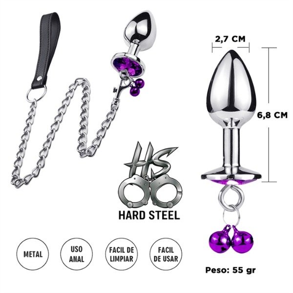 Producto - Joya anal violeta con correa