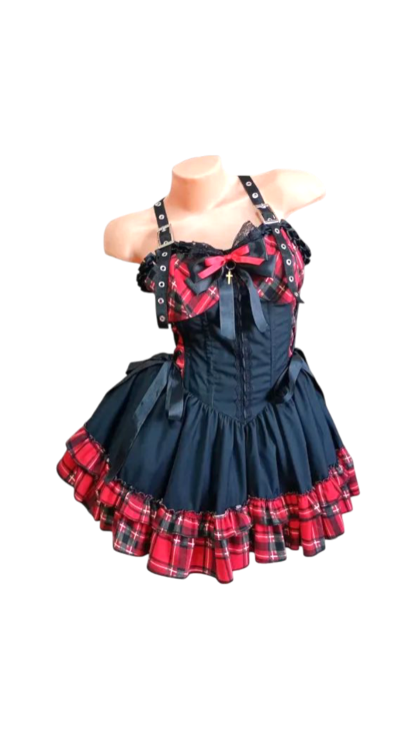 Producto - Vestido corsé gótico punk Rojo