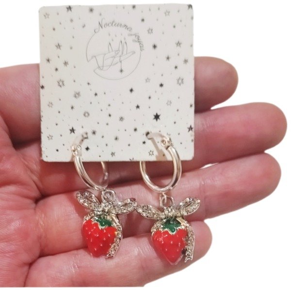 Producto - Aros frutilla con cubic