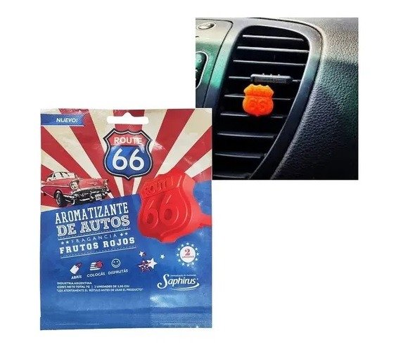 Producto - AROMATIZANTE ROUTE 66 SAPHIRUS 1 SOBRE DE 2 CLIPS R66