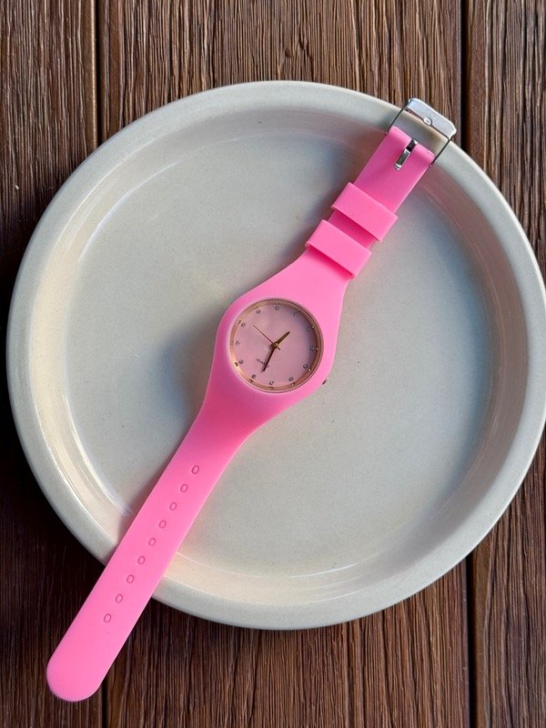 Producto - Reloj rosa brillos art2074