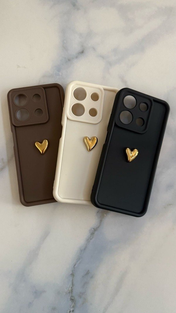 Producto - Funda corazón dorado Xiaomi redmi note 13 5G