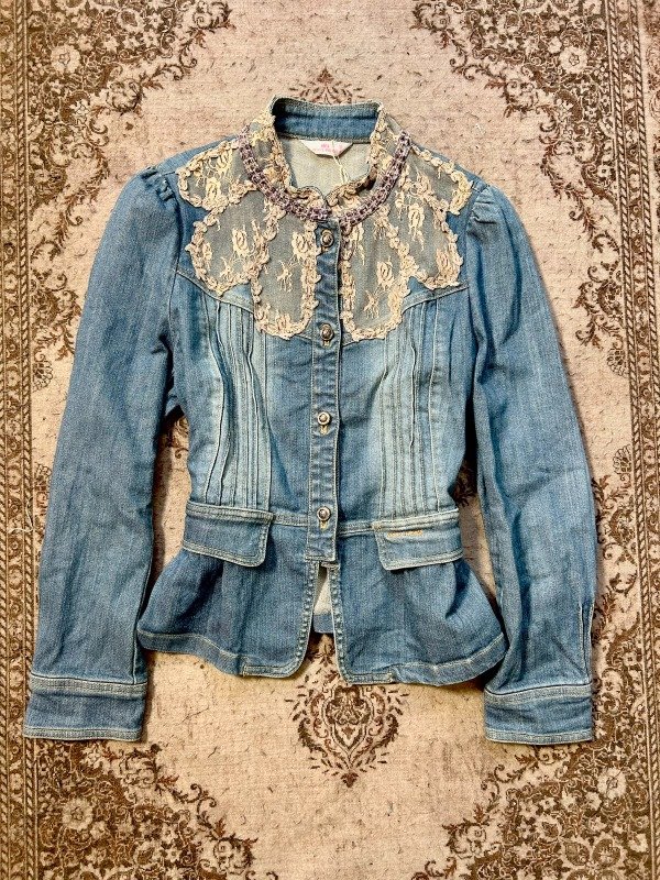Producto - Jean Beaded n Lace Jacket
