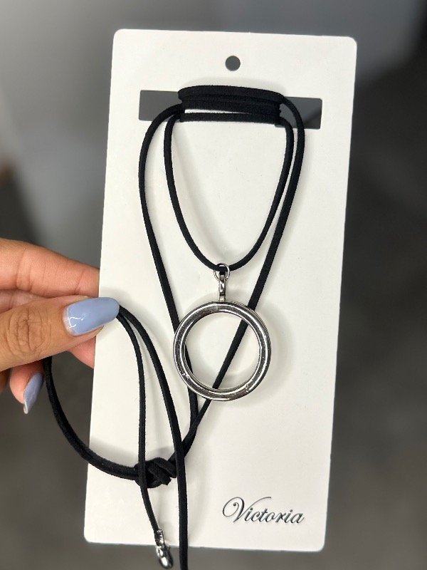 Producto - Choker circulo negro
