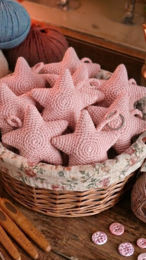 Producto - Estrellas de Hilo Rosa Nude, Souvenir (Pack de 10 unidades)