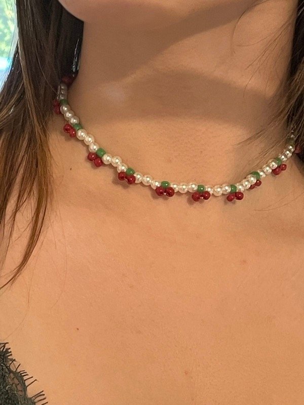 Producto - Gargantilla cherry perlas