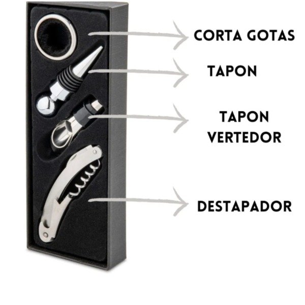 Producto - Set Kit de Vino 4 Piezas - 2