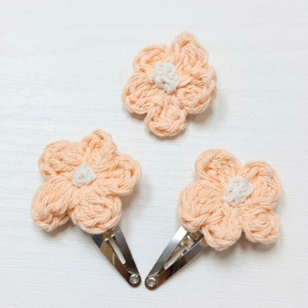 Producto - Par de hebillas tejidas rosa