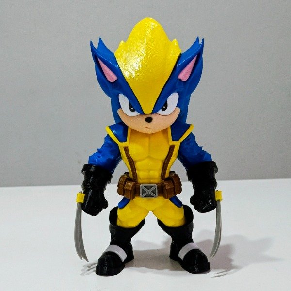 Producto - Sonic Wolverine 3D - Soniverine Figura Coleccionable - Crossover Marvel x Sonic