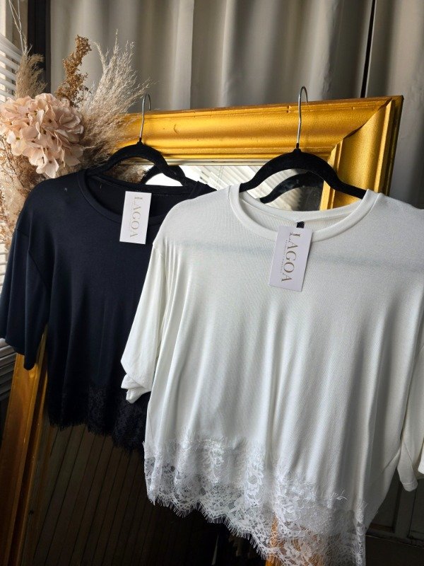 Producto - R34 remeras algodon con encaje
