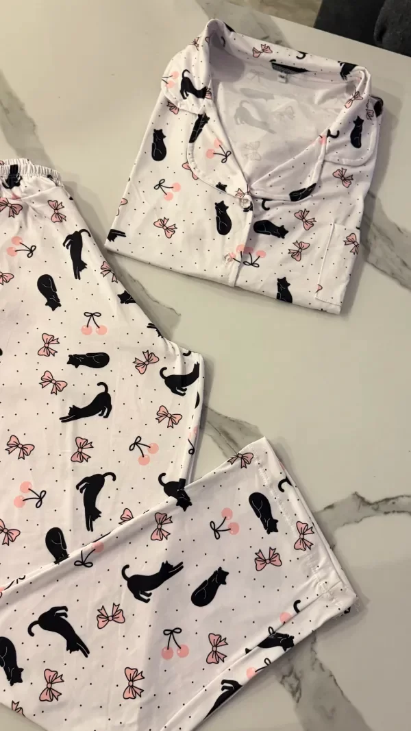 Producto - Camisero Gatitos blanco adultos manga corta - 1