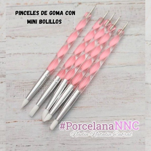 Producto - Pinceles punta de goma con mini bolillo