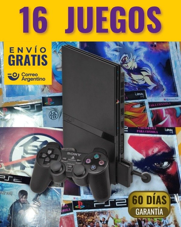 Producto - Playstation 2 CON SKIN A ELECCIÓN (16juegos)
