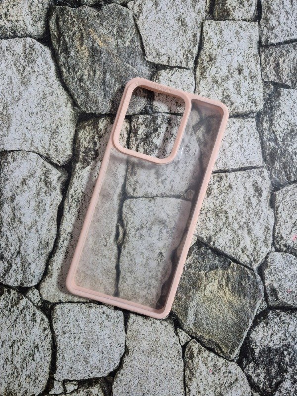 Producto - Funda bumper cristal borde color Moto G75 rosa