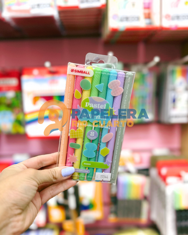 Producto - MARCADOR SIMBALL PASTEL X8