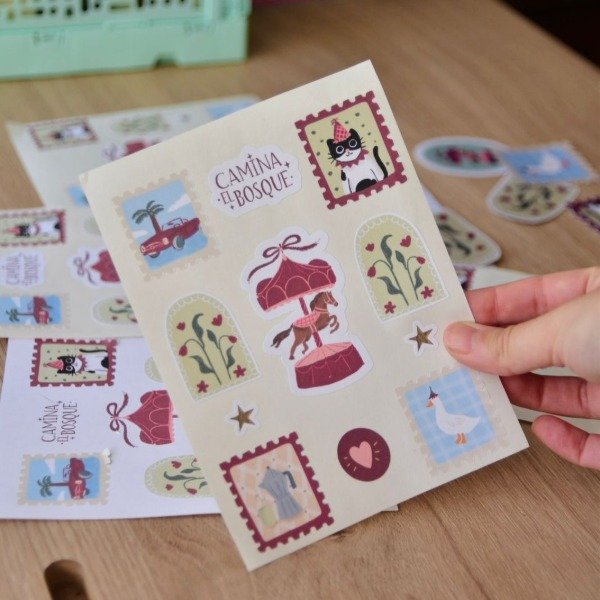 Producto - Plancha de stickers papel "Vos tranqui"