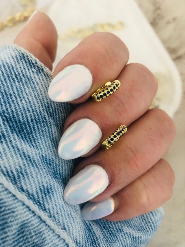 Producto - Argollitas mini Azul noche Golden Bañado en Oro 18k