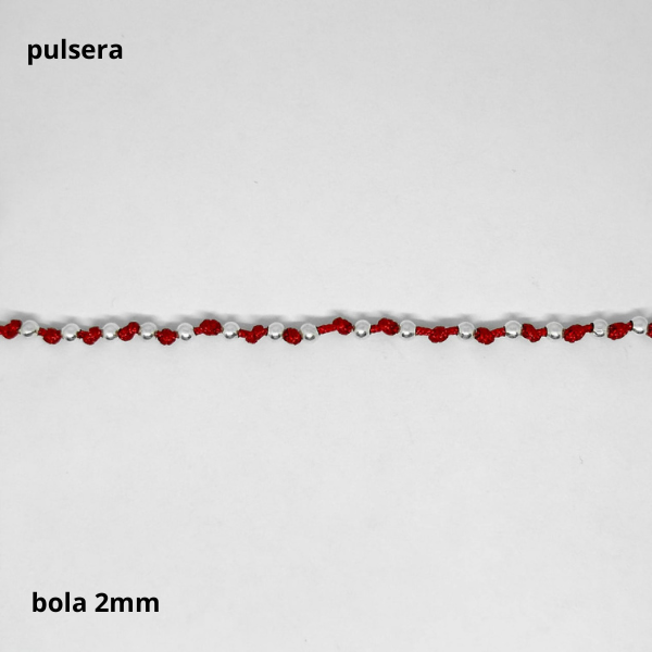 Producto - PUL #FP - Pulsera tejida nudo con bolita 2mm (DOLÁR)